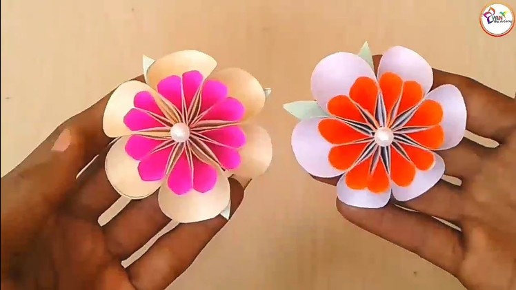Beautiful flowers idea with colour papers ll Yan_The_Artistry origami paper flowers ????????????