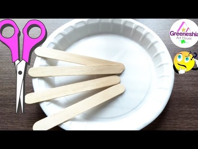 Best out of waste paper plates crafts | Easy paper plate crafts for kids | Popsicle stick Crafts