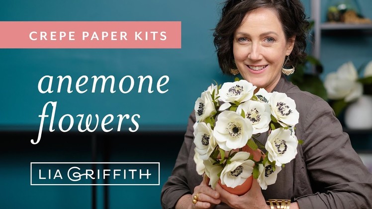 Crepe Paper Anemone Flower Kit (full tutorial)
