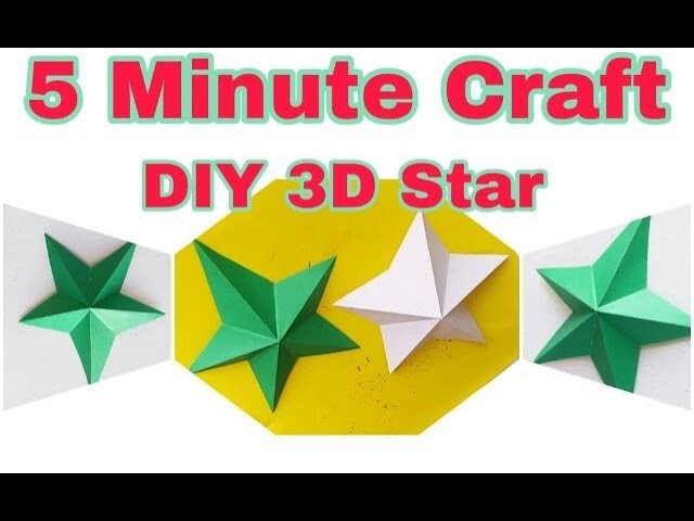 DIY 3D Star Using paper very easy|| How to make 3D star using paper