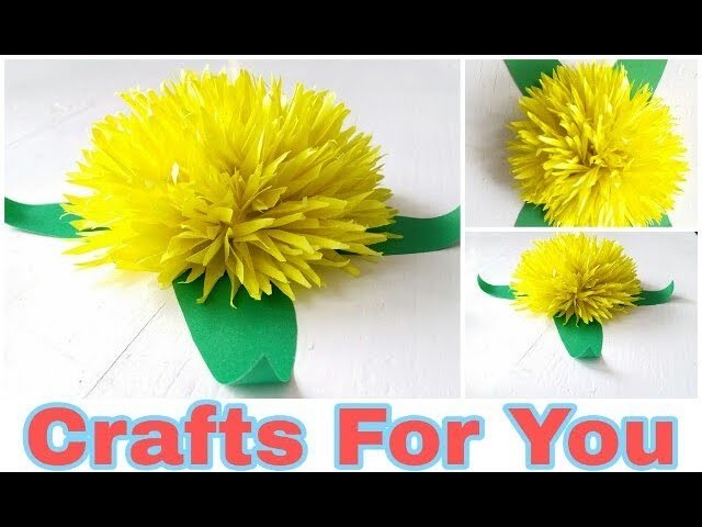 DIY beautifull yellow Flower using paper and Glue