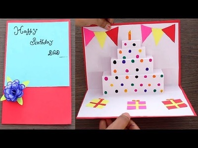 DIY - Cake pop up card for birthday | Easy 3D cards || DIY- Birthday Day Card idea. 