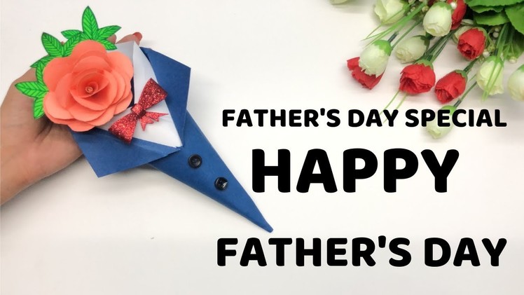 DIY card for Father's day | Father's day card idea by Quick Art Anjali