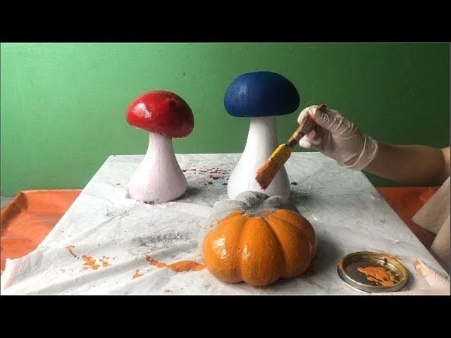 DIY - ❤️ CEMENT CRAFT IDEAS ❤️ Decorate Your House Mushroom and Pumpkin From Cement