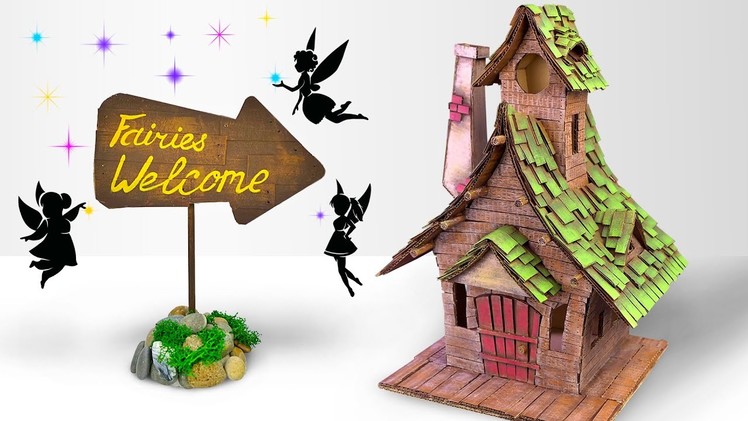 DIY Fairy House Using Cardboard