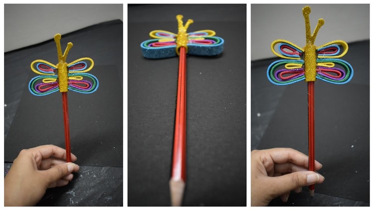 DIY How to make  Butterfly Pen Holder #kidsCraft #summervacation #PenHolder #Homedecor #Ideas #craft