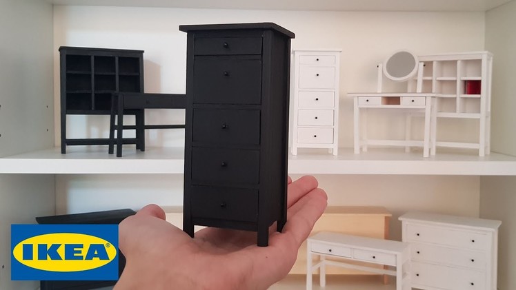 DIY IKEA Hemnes - 5 Drawer Chest (With internal system!). Miniature Furniture (Enable subtitles).