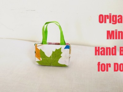 DIY Mini Hand Bag for Barbie.Origami Mini Purse for Doll