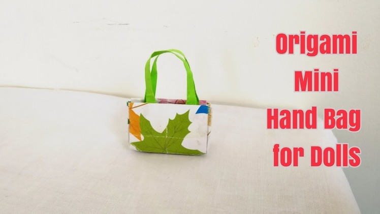 DIY Mini Hand Bag for Barbie.Origami Mini Purse for Doll