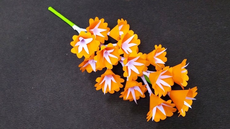 Diy paper flower stick | How To Make Beautiful Paper Flower | Paper Flower Stick