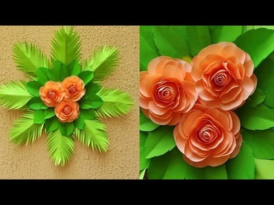 DIY Paper Flower  Wall Hanging. Easy Wall Decoration Idea. DIY  Gift Idea. paper craft