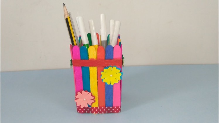 DIY Pen Holder ????️with colorful Popsicle sticks| DIY | Innovative Insider