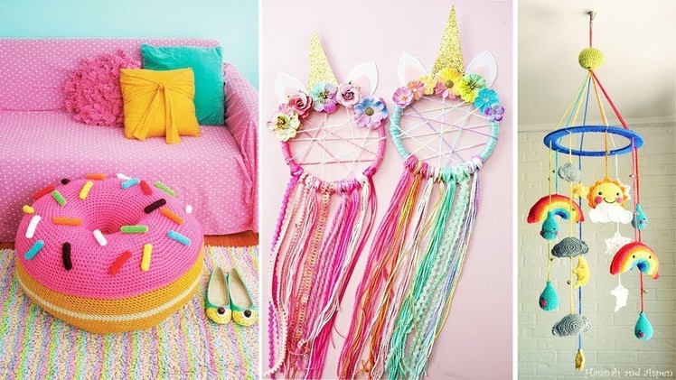 DIY Room Decor! 10 Easy Crafts at Home, Diy Ideas for Teenagers (DIY Wall Decor, Pillows, etc.)