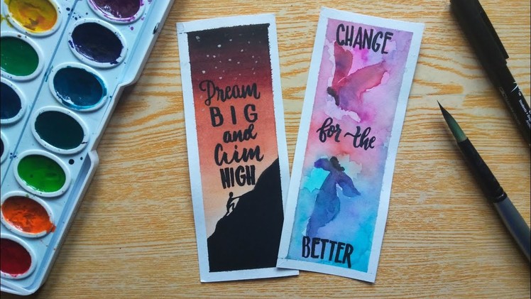 DIY Watercolor Bookmarks with Inspirational Quotes | Jesureth Cuaresma