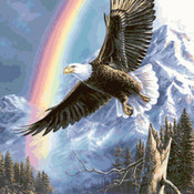 CRAFTS Eagle Rainbow Cross Stitch Pattern***LOOK***Buyers Can Download Your Pattern As Soon As They Complete The Purchase