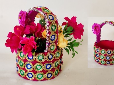 || EASY DIY Basket || using by waste material ||