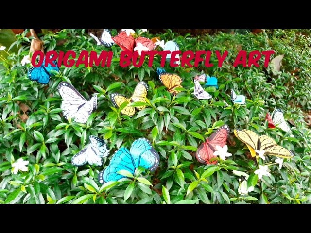 Easy Origami Paper Butterfly | How to make butterfly art |  Wall deco diy | My little space