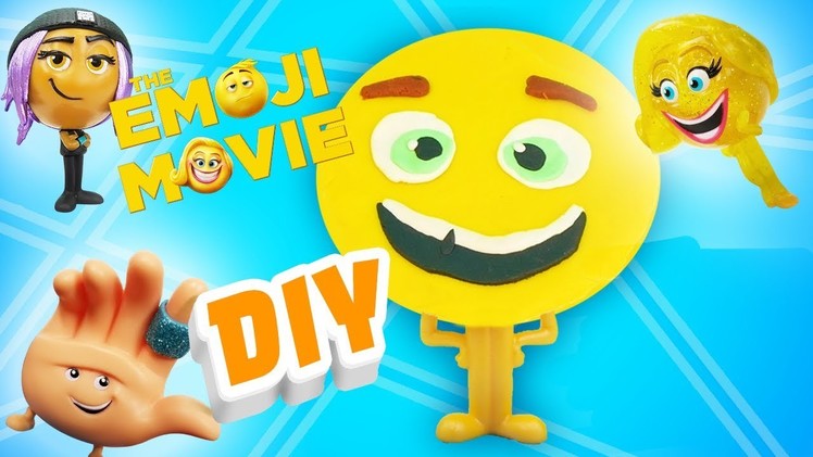 Emoji Movie Gene DIY Play-Doh Portrait! Learn Colors w. Jailbreak, Hi-5 & Smiler