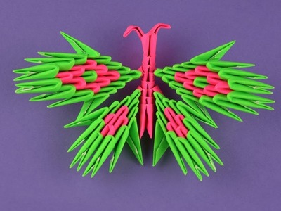 How to Make a Beautiful Butterfly with Paper - 3D Origami Tutorial for beginners