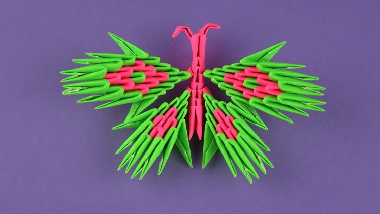 How to Make a Beautiful Butterfly with Paper - 3D Origami Tutorial for beginners