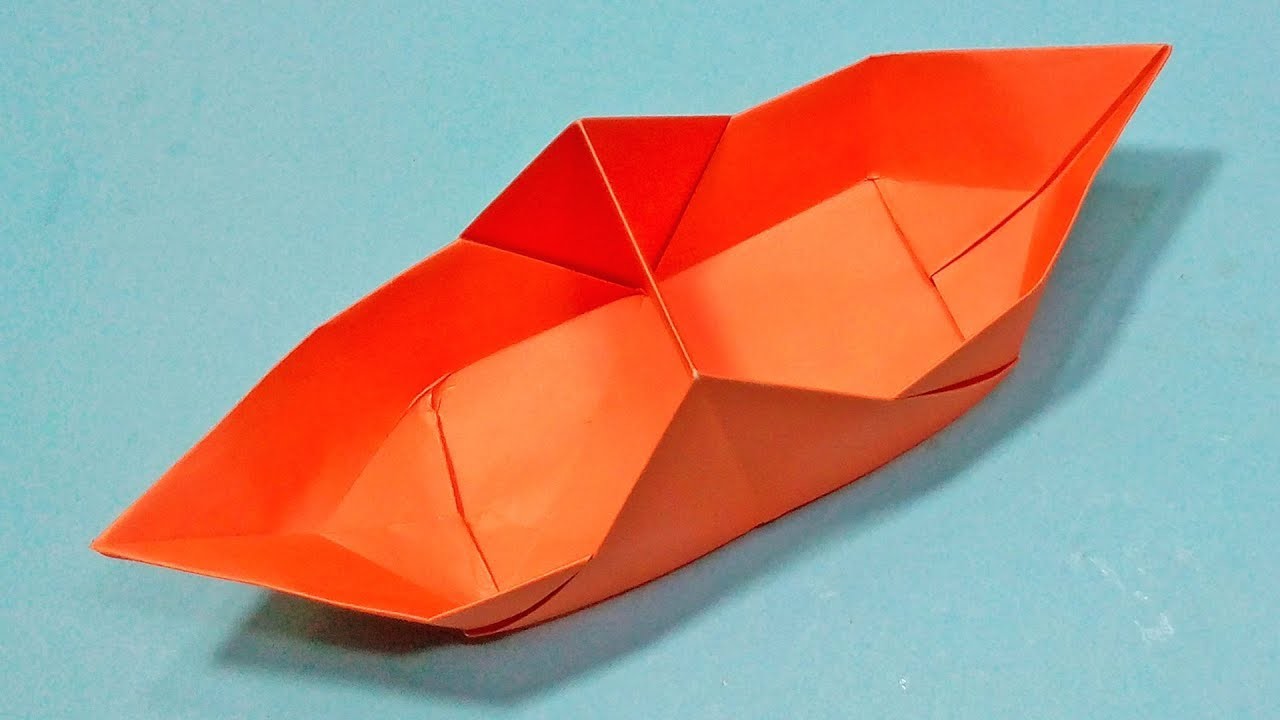 How to Make an Origami boat from paper, Origami Boat Easy Instruction