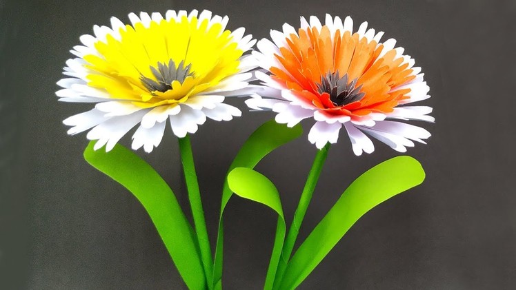 How to Make Beautiful Calendula Paper Stick Flower!! Flower Tutorial! Jarine's Crafty Creation