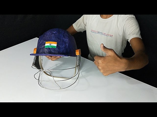 How to make cricket???? helmet at home from basic meterials