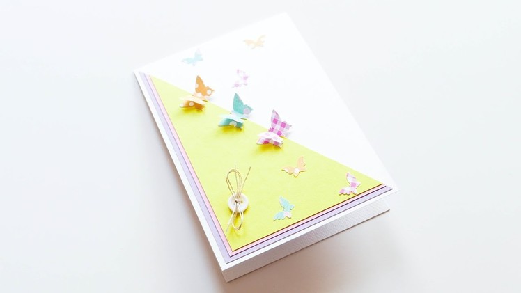 How to make : Greeting Card with Butterflies | Kartka z Motylami - Mishellka #357 DIY