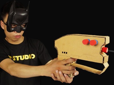 How to Make Nerf Gun From Cardboard (Batman DIY Nerf N-Strike Nano Fire)