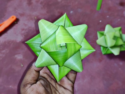 How to make palm leaf flower (coconut tree leaf)