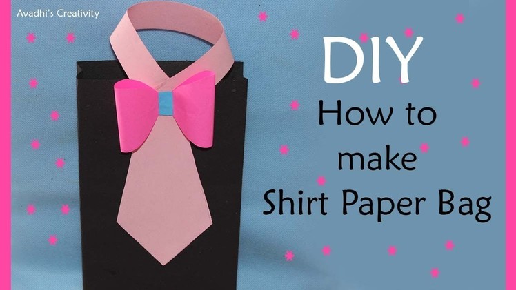 How to Make Shirt paper bag | Paper Bag Making At Home | DIY Paper Gift Bag |
