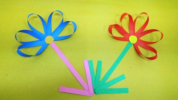 Make Summer Paper Flower for Wall Decorations - How To Make Paper Flower Daisy for Spring