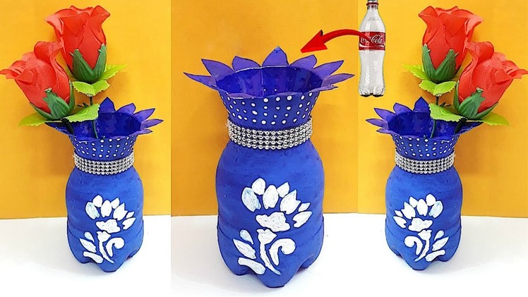 New Design flower vase made from plastic bottle | DIY home Decorations Idea