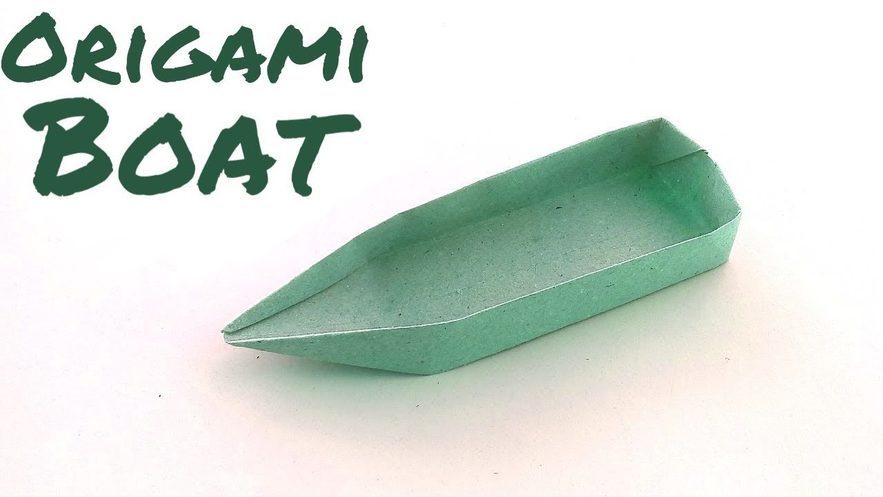 Square, Origami boat tutorial || Origami Paper Canoe 