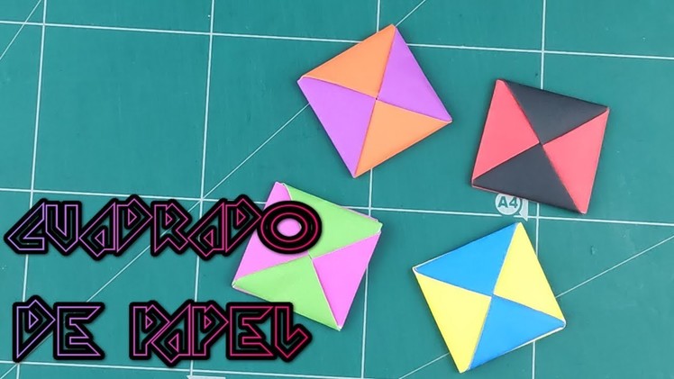 Origami Cómo hacer un CUADRADO de PAPEL, Easy Origami Square Paper Tutorial