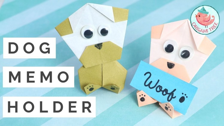 Origami Dog Memo Holder - Easy Paper Crafts for Kids!