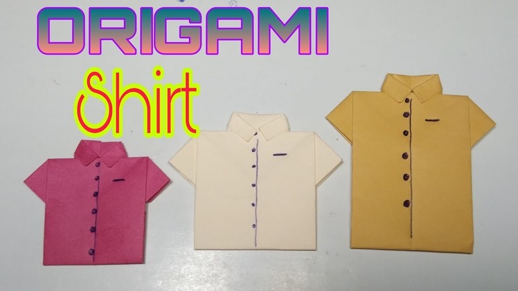 ORIGAMI SHIRT . How to make an easy paper Shirt # PaperShirt #Origami&DiyCraft #OrigamiTutorials