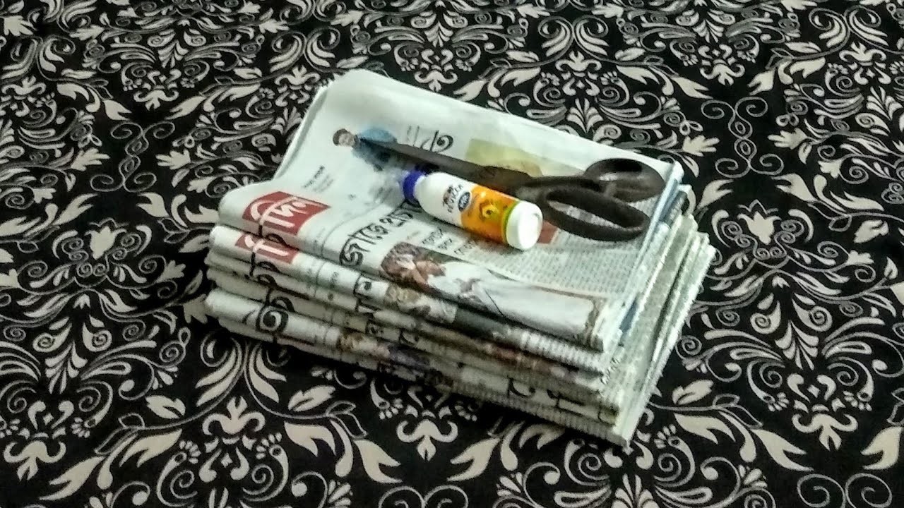 A new newspaper technique to make a beautiful basket