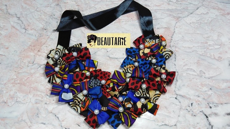 Another African Print Necklace-New Design