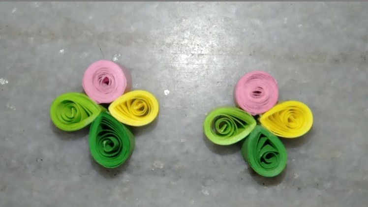 Beautiful quilling paper fancy studs || easy method