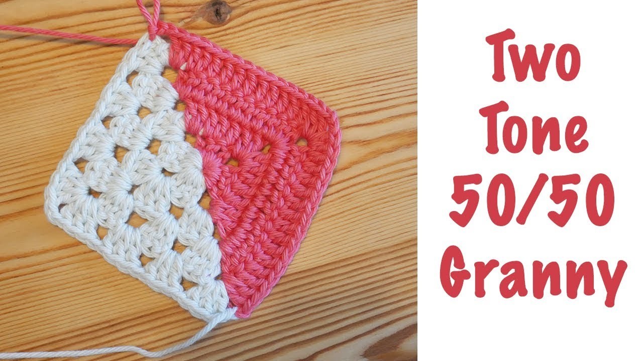 Blossom Crochet: Two Tone 50.50 Granny Squares! (EASY & beautiful!)