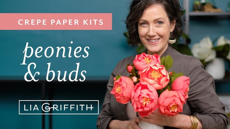 Crepe Paper Peony Flower Kit (full tutorial)