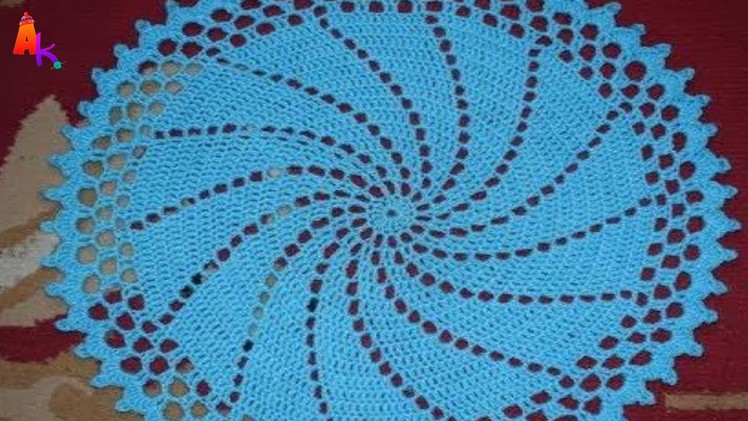 Crochet Thalposh.Table mat[345]Hindi