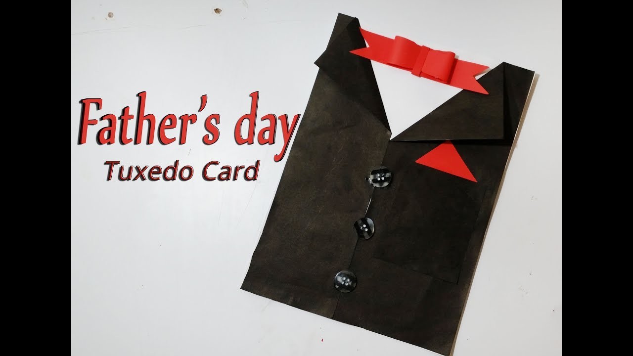DIY Card for Father's Day | Father's Day Tuxedo Card idea | tuxedo Card for Father's Day