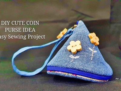 DIY CUTE COIN PURSE IDEA ‖ CREATIVE WAY TO SEWING PURSE #HandyMum