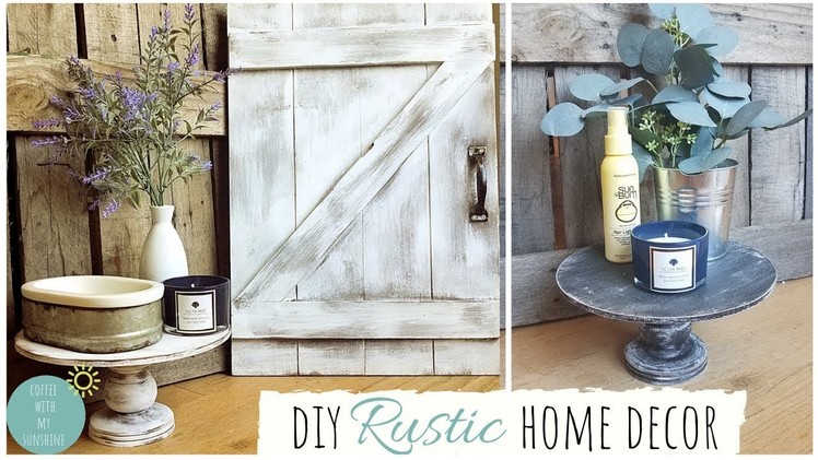 DIY HOME DECOR IDEAS | BARN DOOR | RUSTIC FARMHOUSE | PEDESTAL | TRAY | DECORATING | MICHAELS CRAFTS