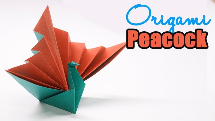 Easy origami paper Peacock - Cute origami