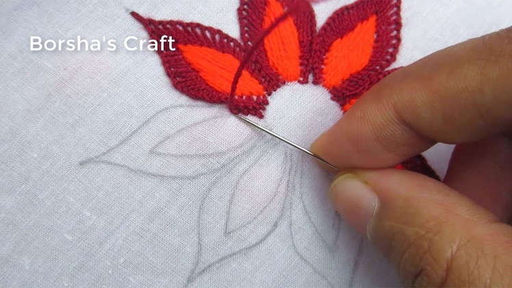 Hand Embroidery, Easy Flower Embroidery Tutorial, Flower Embroidery Design