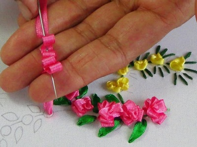 Hand Embroidery: Ribbon Embroidery (Roses)