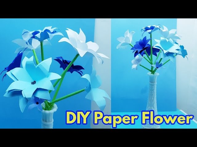 Handmade paper flowers | how to make paper flowers | quick easy & simple paper flowers | paper craft